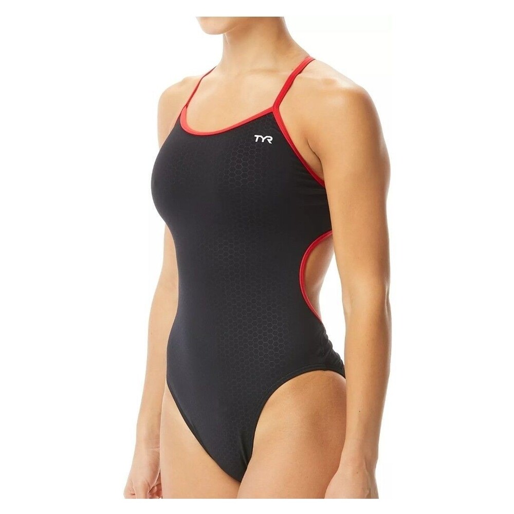 TYR Durafast Elite Women's Hexa Trinityfit Black/red Sz 40 New
